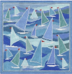 P125 Sailboats Pillow