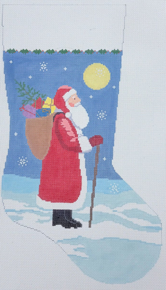 3203 Moonlit Santa Stocking