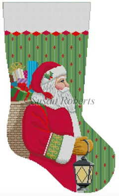 3214 Lantern Santa Stocking