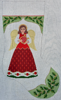 3248 Holly and Angel Stocking