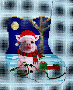 5488 Pig in Lights Mini Stocking