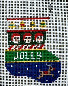 6901 Santa Stripe Stocking Ornament