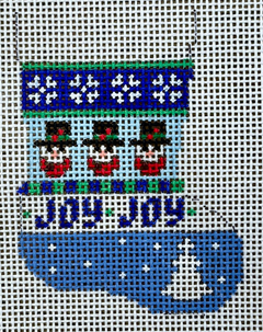 6902 Snowman Stripe Stocking Ornament