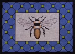 ALS-016 Bee on Periwinkle and Lime