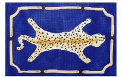 DG-2D-B Leopard Pillow - Blue
