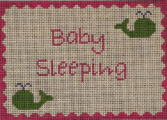 DHG202 Pink and Green Whales Baby Sleeping