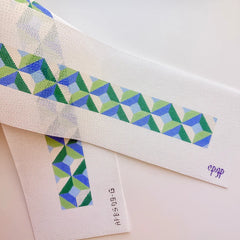 APBS09G Color Block Bag Strap Green/ Blue