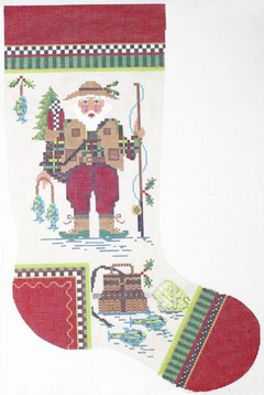 KCN164ST Santa the Fly-Fisherman Stocking