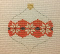 CO223 Poinsettia Bauble - White