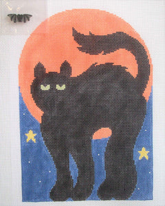 HX100 Black Cat with Bat Button and Stitch Guide