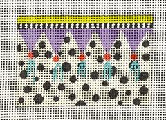 LT034 Polka Dots and Tassels Luggage Tag