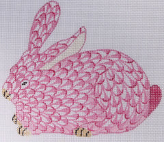 OM-146 Mini Fishnet Crouching Bunny - Pink
