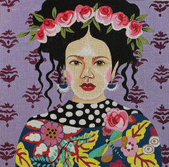 PE234B Lady with Purple Background - 13 mesh