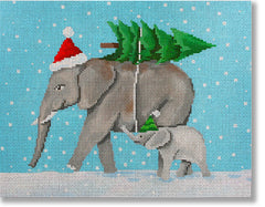 SC-PL08 Elephants Bringing Home the Tree
