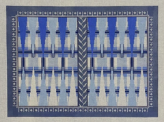 TA2500 Blue Tartan Backgammon Board