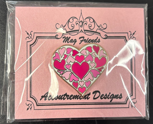 Pink Hearts Needle Minder Magnet