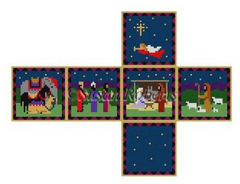 0205-18 Nativity 3D Cube Ornament