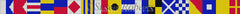 Susan Roberts needlepoint belt canvas of the NATO nautical alphabet flags