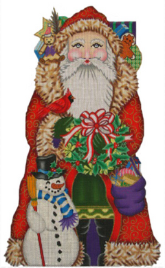 7023-18 Santa with Snowman - 30"