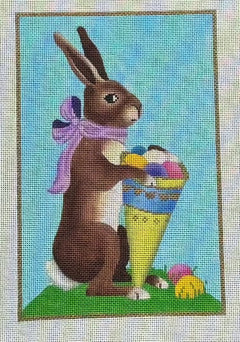 B-309 Easter Rabbit with Cone of Eggs