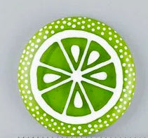 Beau Verre Lime Slice Glass Needle Minder