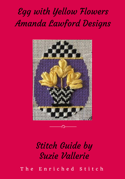 26035 Yellow Flowers Egg Stitch Guide