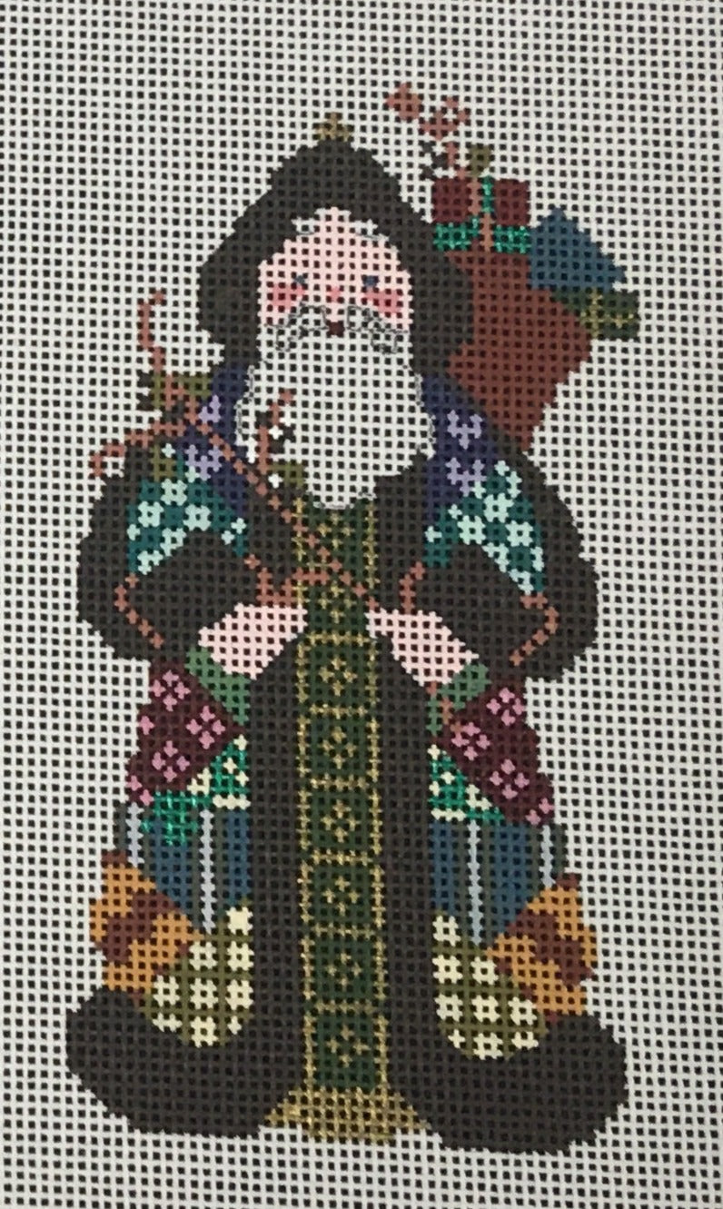PT-450 Victorian Crazy Quilt Santa