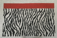 P-147 Black & Red Zebra Clutch