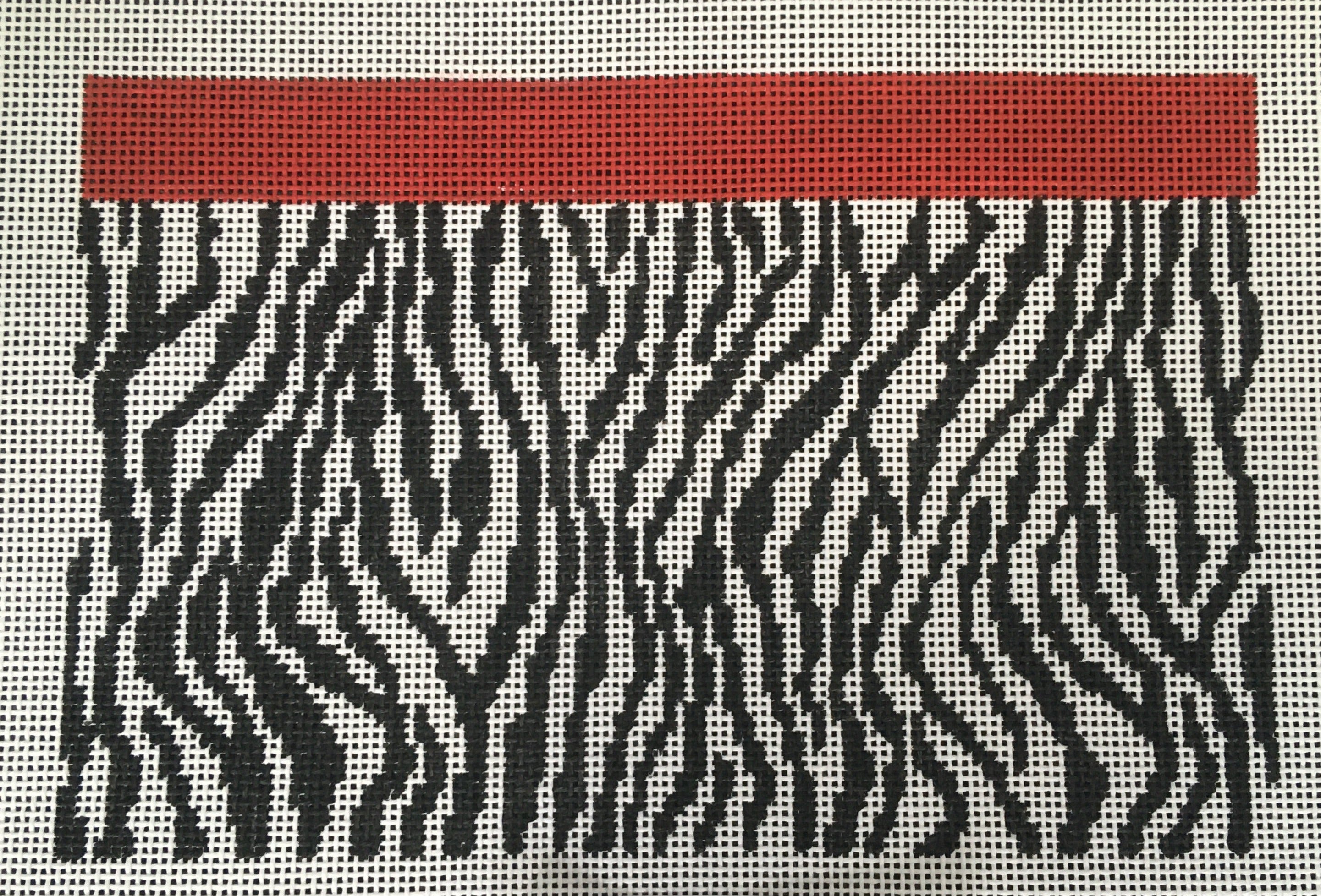 P-147 Black & Red Zebra Clutch