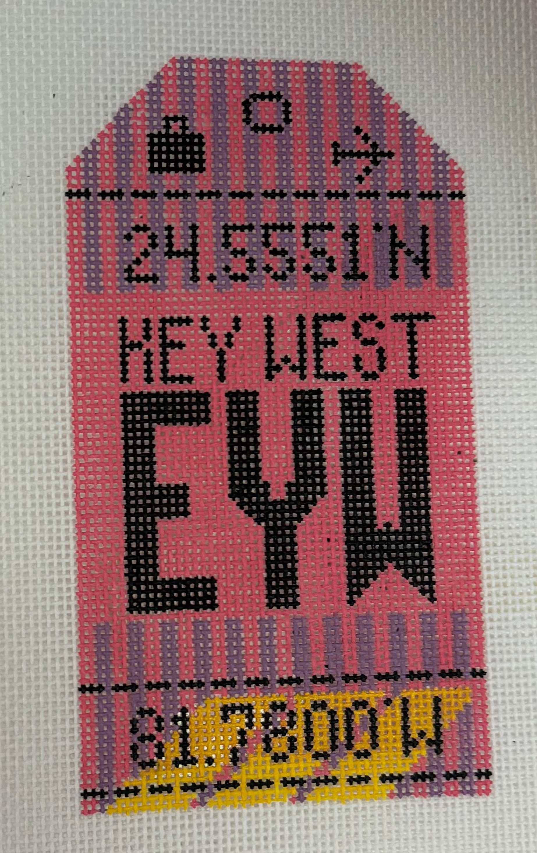 HN EYW Key West Retro Travel Tag – The Enriched Stitch