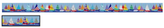 Susan Roberts needlepoint canvas for a belt with sailboats with vibrant and bright colored sails