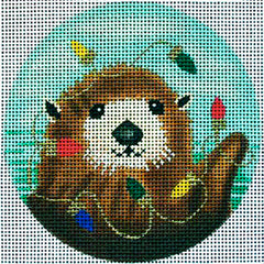 4363 Sea Otter with Christmas Lights - 18 mesh