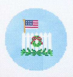 KCD1566 Flag and Picket Fence Round