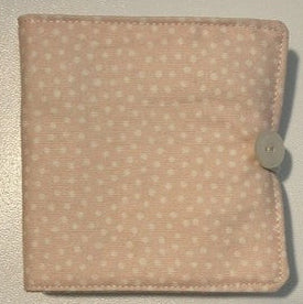 Needle Book - Peach and White Polka Dots