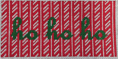 SG345B Ho Ho Ho on Candy Cane Stripe Clutch Insert