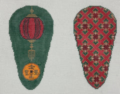 SS-77 Chinese Lantern Scissor Case - Red and Teal