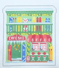 LLN-063 Ski Coffee Shop Christmas Village