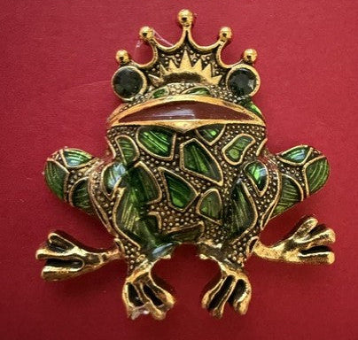 Ornate Green Frog Needle Minder