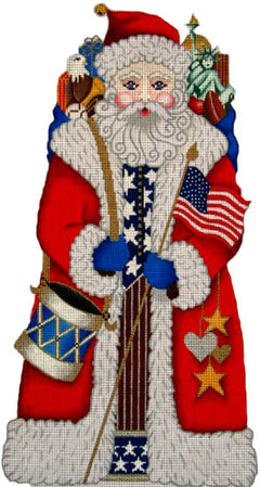 7018 Patriotic Santa - 15"