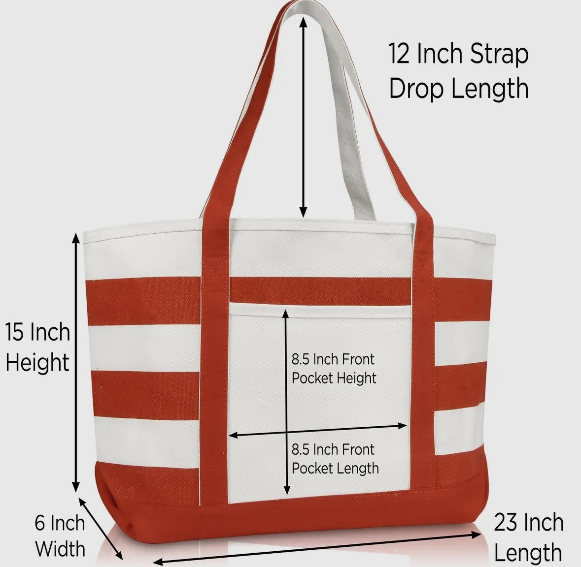 Pink Stripe Tote Bag