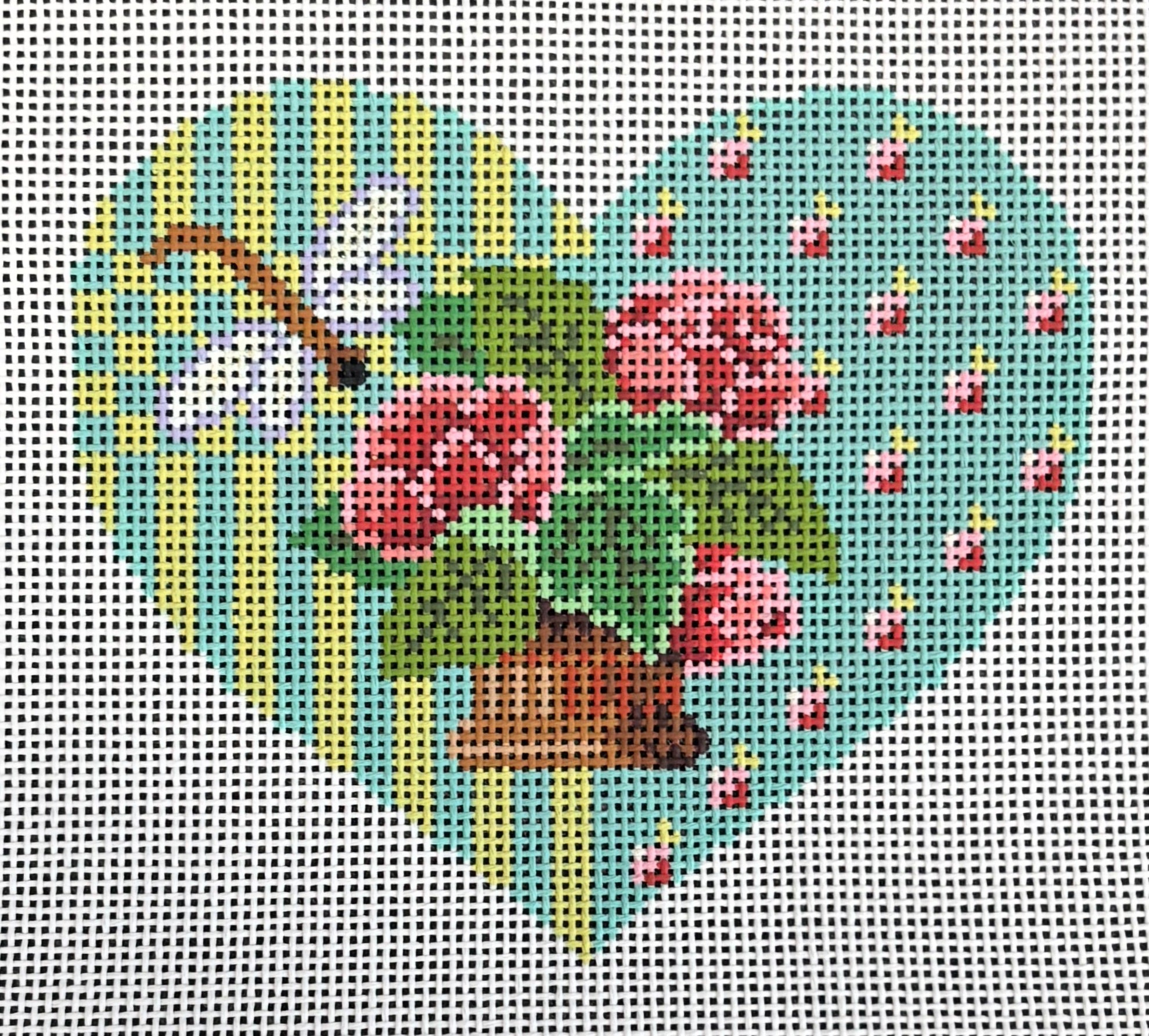 CO78 Floral Bouquet and Dragonfly Heart