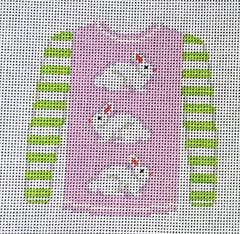 O208K Easter Bunnies On Lavender Sweater
