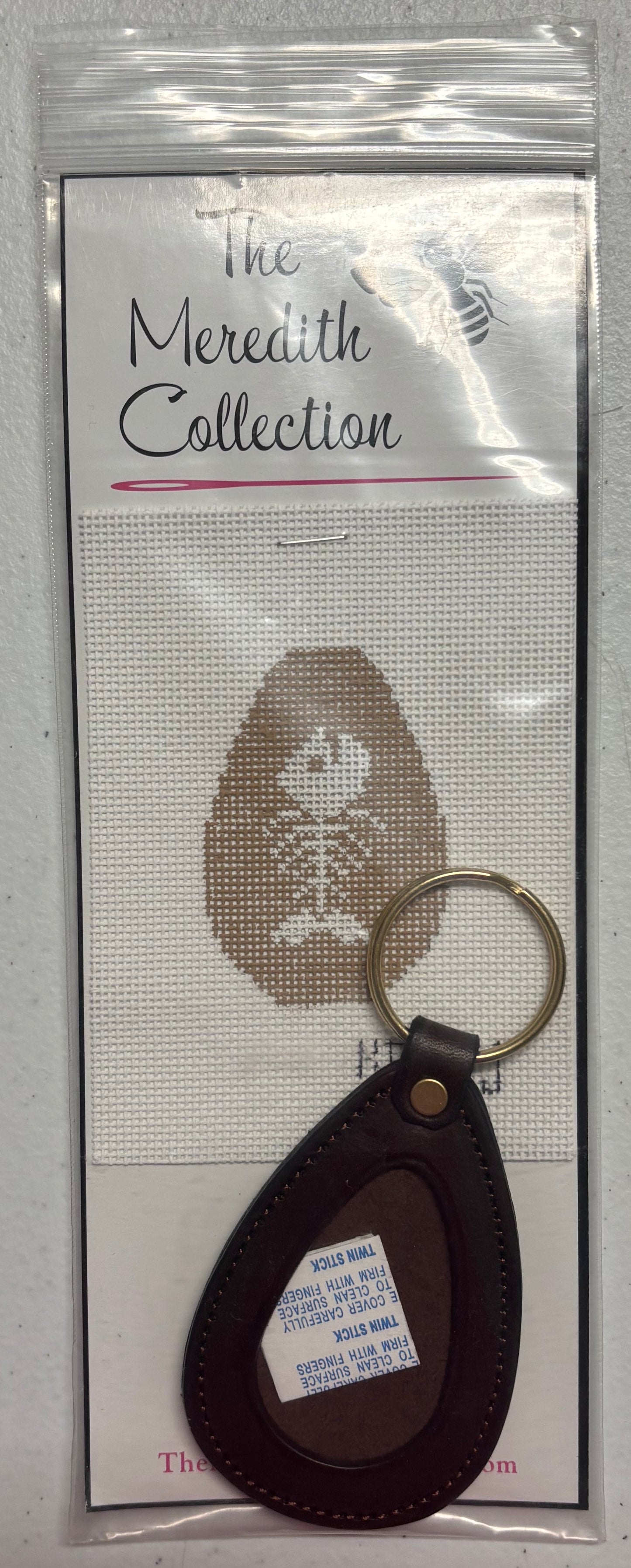 KO-3J Bone Fish on Khaki Key Fob