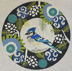B384 Blue Jay Wreath