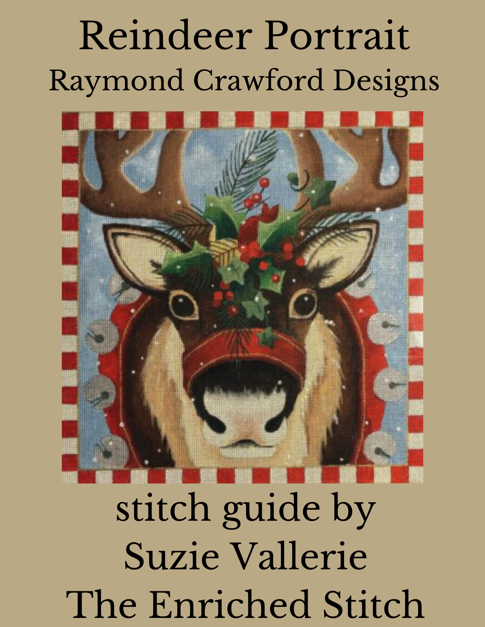 Reindeer Portrait Stitch Guide