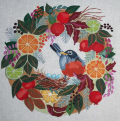 B370 Robin in Wreath