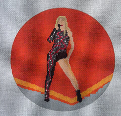 FD199 Taylor Swift in Black with Red Snakes