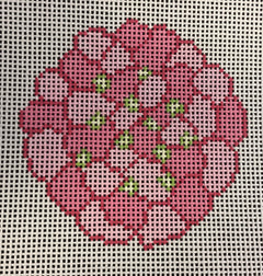 FLR102C-1 Pink Hydrangea Round