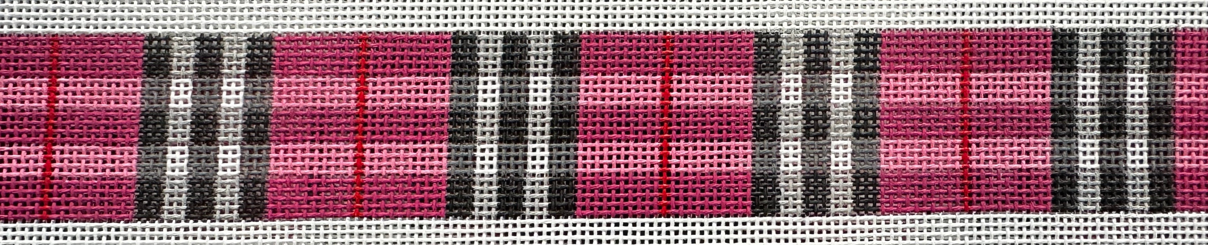 493b Preppy Plaid Belt - Pink