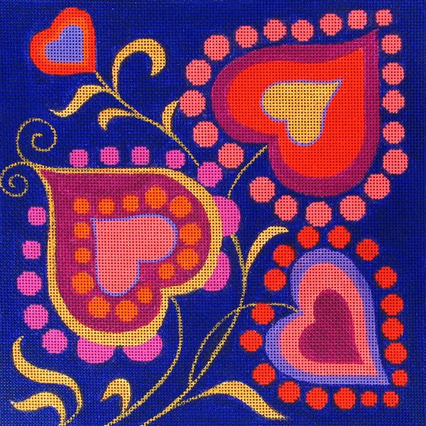 D8146 Heart Flowers